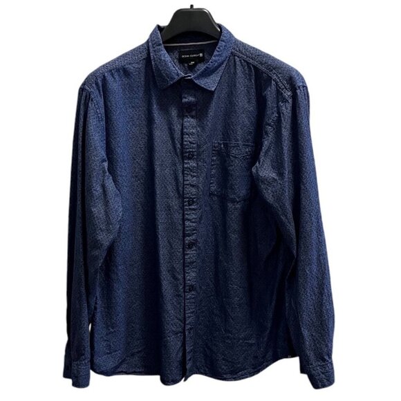 Ocean Current Mens Blue Long Sleeve Button-Up Shirt Size XXLARGE 100% Cotton - Picture 9 of 9
